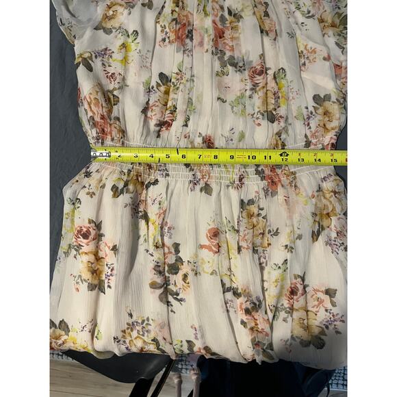 Sundance Floral Dress Size 10 – Sheer Boho Midi with Lined Skirt - Picture 7 of 7